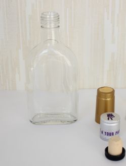 Бутылка фляжка  стеклянная для масла 200 мл фляжка